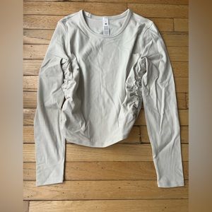 NWOT Lululemon All It Takes Ribbed Nulu Long Sleeve Shirt in Bone Size 6